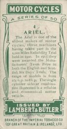 1923 Lambert & Butler Motor Cycles #4 Ariel Back