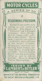 1923 Lambert & Butler Motor Cycles #6 Breadmore-Precision Back
