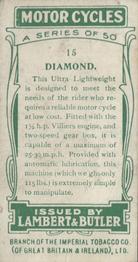 1923 Lambert & Butler Motor Cycles #15 Diamond Back