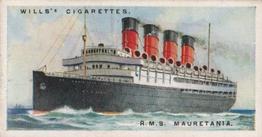 1924 Wills's Merchant Ships of the World #16 R.M.S. Mauretania Front