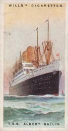 1924 Wills's Merchant Ships of the World #20 T.S.S. Albert Ballin Front