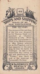 1928 Wills's Ships and Shipping #49 The Victory Back