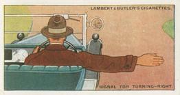 1929 Lambert & Butler Hints & Tips for Motorists #2 Signal for turning - Right Front