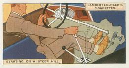 1929 Lambert & Butler Hints & Tips for Motorists #3 Starting on a Steep Hill Front