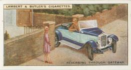 1929 Lambert & Butler Hints & Tips for Motorists #5 Reversing through Gateway Front