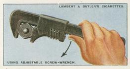 1929 Lambert & Butler Hints & Tips for Motorists #15 Using Adjustable Screw-wrench Front