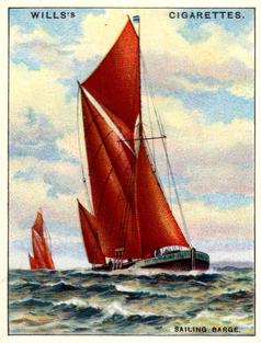 1929 Wills's Rigs of Ships #1 Sailing Barge Front