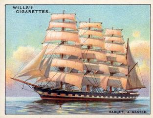1929 Wills's Rigs of Ships #3 Barque, Four-Masted Front