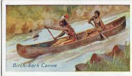 1929 Nicolas Sarony & Co. Ships of All Ages (Small) #4 Birch Bark Canoe Front