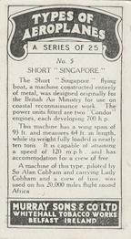1929 Murray Sons & Co Types of Airplanes (M164) #5 Short 
