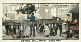 1930 Ogden's Construction of Railway Trains #39 Erecting Steel Wagon Underframe Front