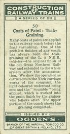 1930 Ogden's Construction of Railway Trains #50 Coats of Paint: Teak-Graining Back