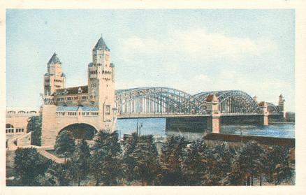 1930 Echte Wagner Beruhmte Brucken (Famous Bridges) Album 3 Serie 31 #5 Hohenzollernbrucke in Koln Front