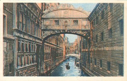 1930 Echte Wagner Beruhmte Brucken (Famous Bridges) Album 3 Serie 31 #6 Die Seufzerbrucke in Venedig Front
