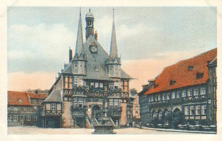 1930 Echte Wagner Deutsche Rathauser (German Townhalls) Album 3, Serie 30 #6 Das Rathaus in Wernigerode Front