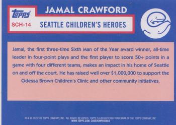 2020 Topps Seattle Children's Heroes #SCH-14 Jamal Crawford Back