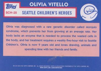 2020 Topps Seattle Children's Heroes #SCH-25 Olivia Vitello Back