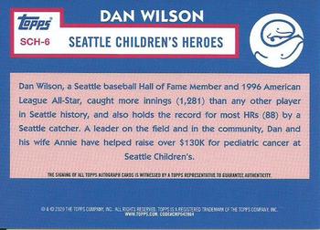 2020 Topps Seattle Children's Heroes - Autographs #SCH-6 Dan Wilson Back