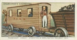 1931 Churchman's Landmarks in Railway Progress #7 Passenger 'Coach', Stockton & Darlington Railway,   1825 Front