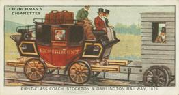 1931 Churchman's Landmarks in Railway Progress #8 First-class Coach, Stockton & Darlington Railway,   1825 Front