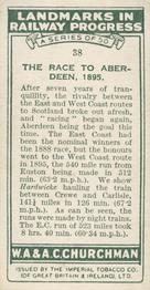 1931 Churchman's Landmarks in Railway Progress #38 The Race to Aberdeen,                               1895 Back