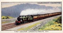 1931 Churchman's Landmarks in Railway Progress #43 First Non-stop London - Plymouth,                   1904 Front