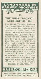 1931 Churchman's Landmarks in Railway Progress #46 The First 