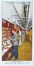 1936 Ogden's Modern Railways #9 Interior of Travelling Post Office Front