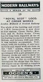 1936 Ogden's Modern Railways #19 