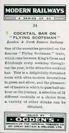 1936 Ogden's Modern Railways #34 Cocktail Bar on 
