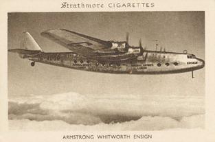 1938 Strathmore British Aircraft #2 Armstrong Whitworth Ensign Front