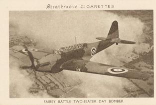 1938 Strathmore British Aircraft #9 Fairey Battle Two-Seater Day Bomber Front