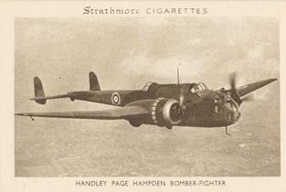 1938 Strathmore British Aircraft #14 Handley Page Hampden Bomber-Fighter Front