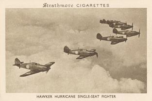 1938 Strathmore British Aircraft #18 Hawker Hurricane Single-Seat Fighter Front