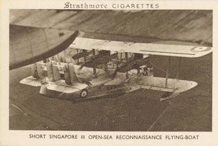 1938 Strathmore British Aircraft #21 Short Singapore III Open-Sea Reconnaissance Flying-boat Front