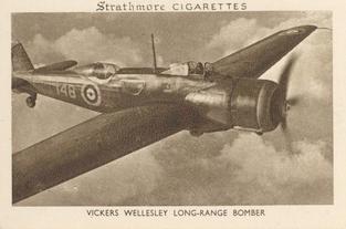 1938 Strathmore British Aircraft #23 Vickers Wellesley Long-Range Bomber Front