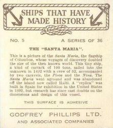 1938 Godfrey Phillips Ships That Have Made History #5 The 