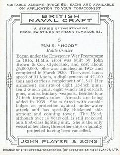 1939 Player's British Naval Craft #5 H.M.S. 