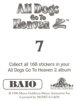 1996 Baio All Dogs go to Heaven 2 Stickers #7 Sticker 7 Back