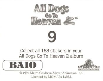 1996 Baio All Dogs go to Heaven 2 Stickers #9 Sticker 9 Back