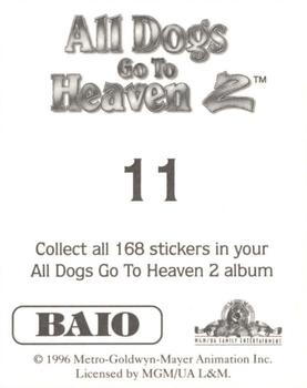 1996 Baio All Dogs go to Heaven 2 Stickers #11 Sticker 11 Back