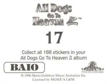 1996 Baio All Dogs go to Heaven 2 Stickers #17 Sticker 17 Back