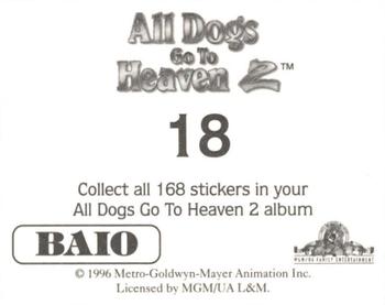 1996 Baio All Dogs go to Heaven 2 Stickers #18 Sticker 18 Back
