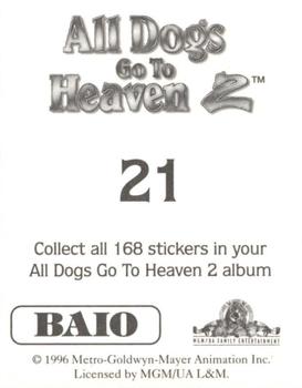 1996 Baio All Dogs go to Heaven 2 Stickers #21 Sticker 21 Back