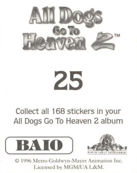 1996 Baio All Dogs go to Heaven 2 Stickers #25 Sticker 25 Back
