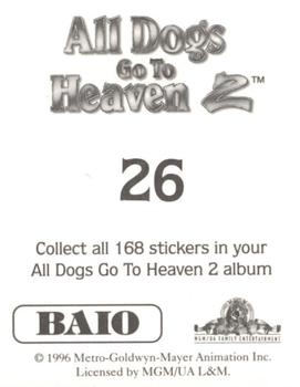 1996 Baio All Dogs go to Heaven 2 Stickers #26 Sticker 26 Back