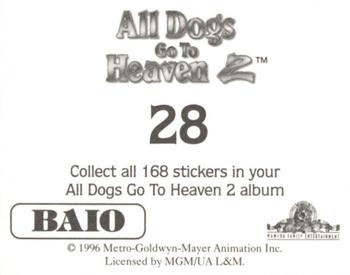 1996 Baio All Dogs go to Heaven 2 Stickers #28 Sticker 28 Back