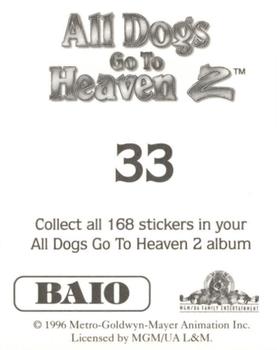 1996 Baio All Dogs go to Heaven 2 Stickers #33 Sticker 33 Back