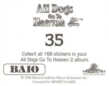 1996 Baio All Dogs go to Heaven 2 Stickers #35 Sticker 35 Back