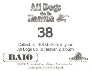 1996 Baio All Dogs go to Heaven 2 Stickers #38 Sticker 38 Back